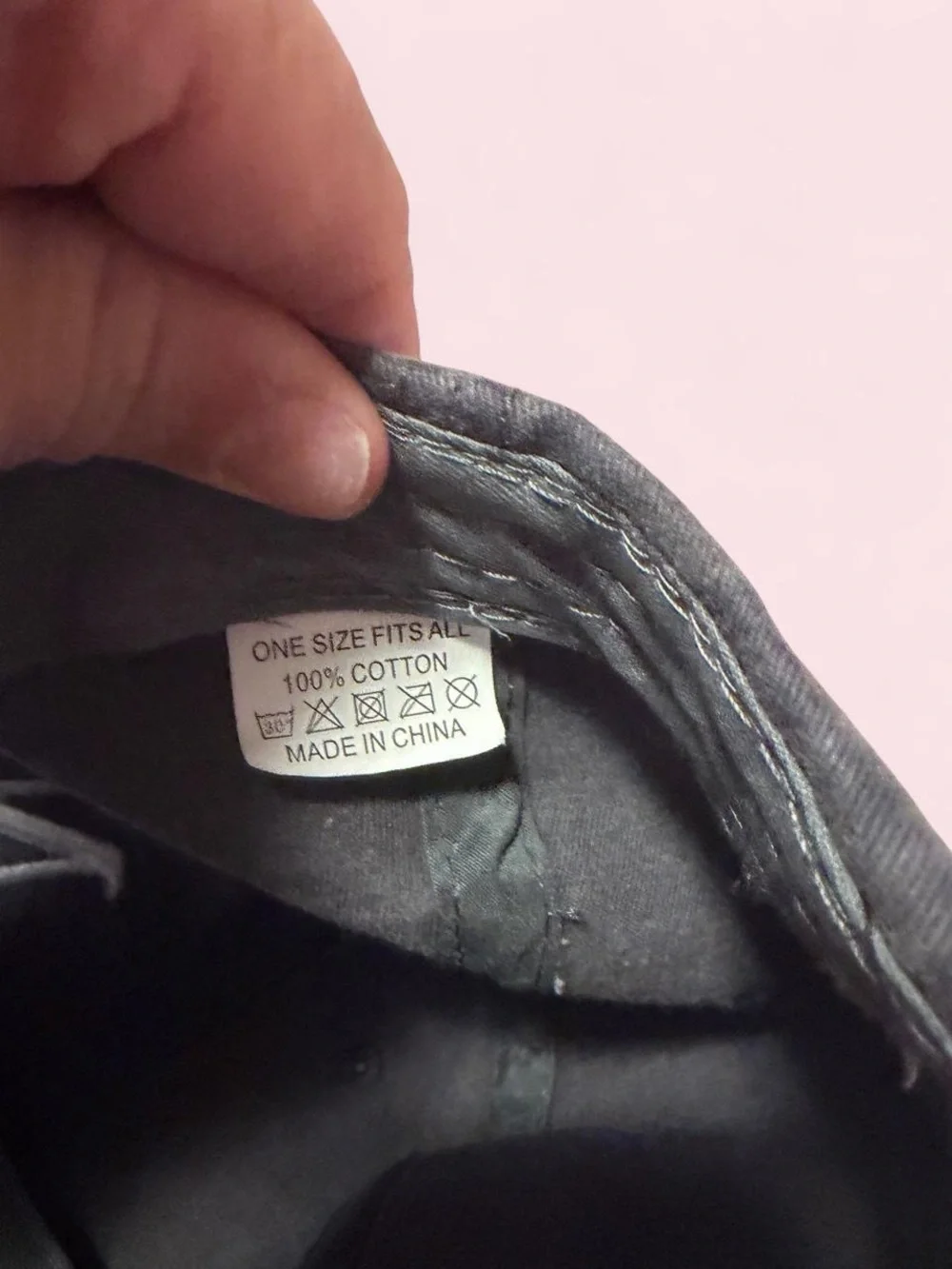 Source Unknown Black Baseball Cap with White NYC Embroidery